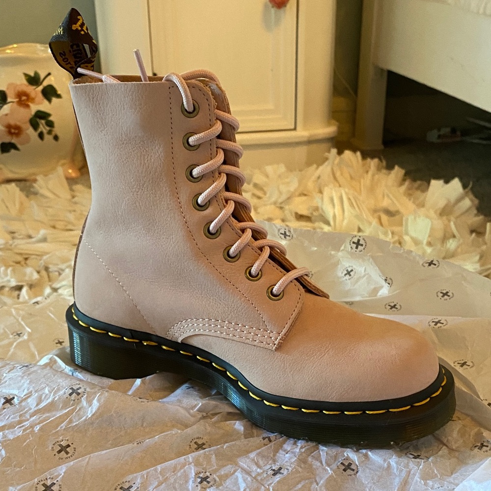 Dr. Martens Powder Pink Combat Boots